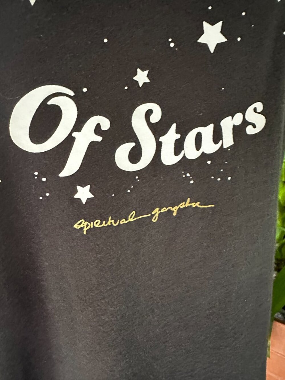 Spiritual Gangster Muscle Tee/Tank, Black and White, Stars Design, Like New, L - Picture 2 of 8